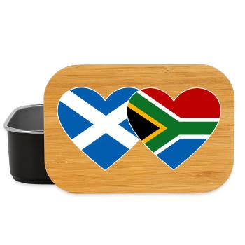 Scotland South Africa Flag Heart - Lunch Box - black - Front
