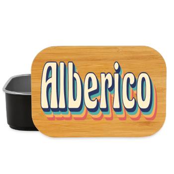 Alberico t-shirt retro vintage t-shirt gift - Lunch Box - black - Front