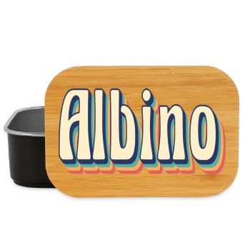 T-shirt Albinos rétro vintage t-shirt idée cadeau - Boîte à goûter - noir - Devant