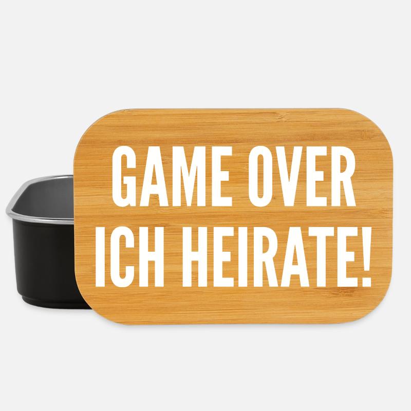 Game Over Ich Heirate - Lunch Box - Schwarz