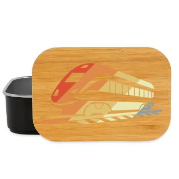 Railway Retro Style - Lunch Box - black - Front