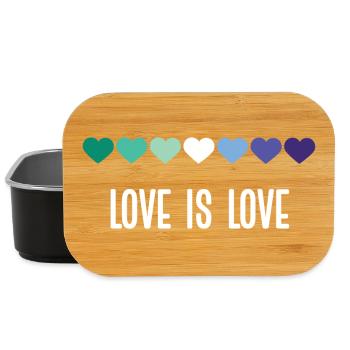 LGBT Pride Month - Love is Love (Gays) - Lunch Box - black - Front