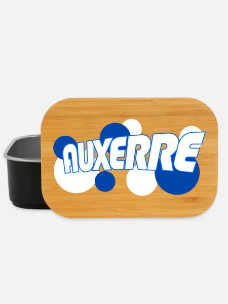 Auxerre Retro Typo Bleu - Boîte à goûter - noir