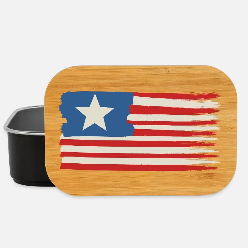 Une étoile Drapeau des États-Unis - Boîte à goûter - noir