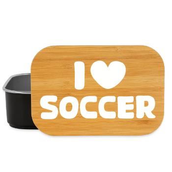 Football Amour Coeur Logo Icône Illustration Équipe - Boîte à goûter - noir - Devant