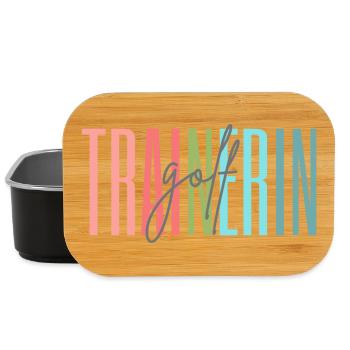 Trainerin Golf Golftrainerin Golferin Geschenk - Lunch Box - Schwarz - Vorne