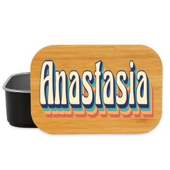 Vintage Retro Anastasia T-Shirt T-Shirt - Lunch Box - Schwarz - Vorne