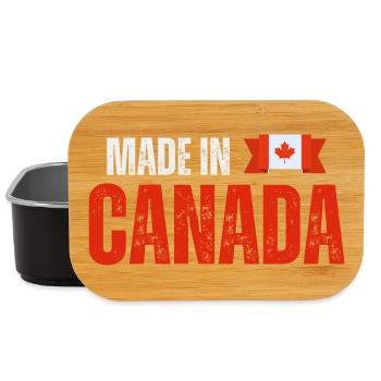 Fabriqué au Canada, fierté canadienne - Boîte à goûter - noir - Devant