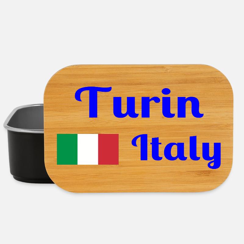 Turin, Italy - Stylish prints - Lunch Box - black