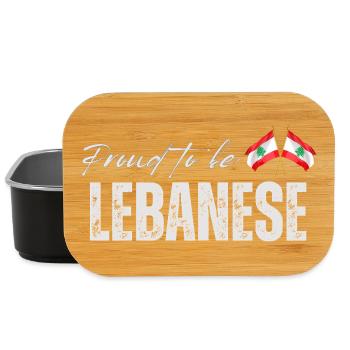 Libanese stolz, ich liebe den Libanon - Lunch Box - Schwarz - Vorne