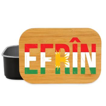 Kurdistan Kurden Friedenssymbol mit Nationalflagge - Lunch Box - Schwarz - Vorne