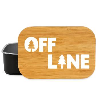 Offline – Natur, Wald & Outdoor Spruchmotiv - Lunch Box - Schwarz - Vorne