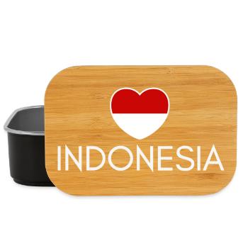 I love Indonesia, heart Indonesia - Lunch Box - black - Front