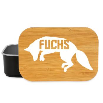 Fox in the Leap: Comic, Kawaii & Manga Style - Lunch Box - black - Front