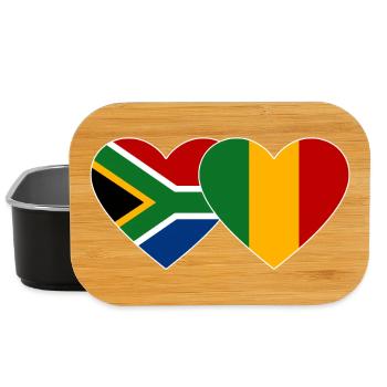 Afrique du Sud Mali Drapeau Coeur - Boîte à goûter - noir - Devant