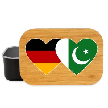 Germany Pakistan Flag Heart - Lunch Box - black - Front