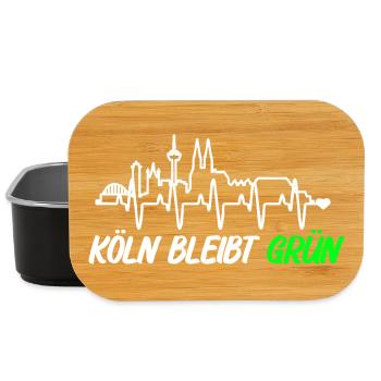 Koeln_bleibt_gruen_ _skyline - Lunch Box - black - Front