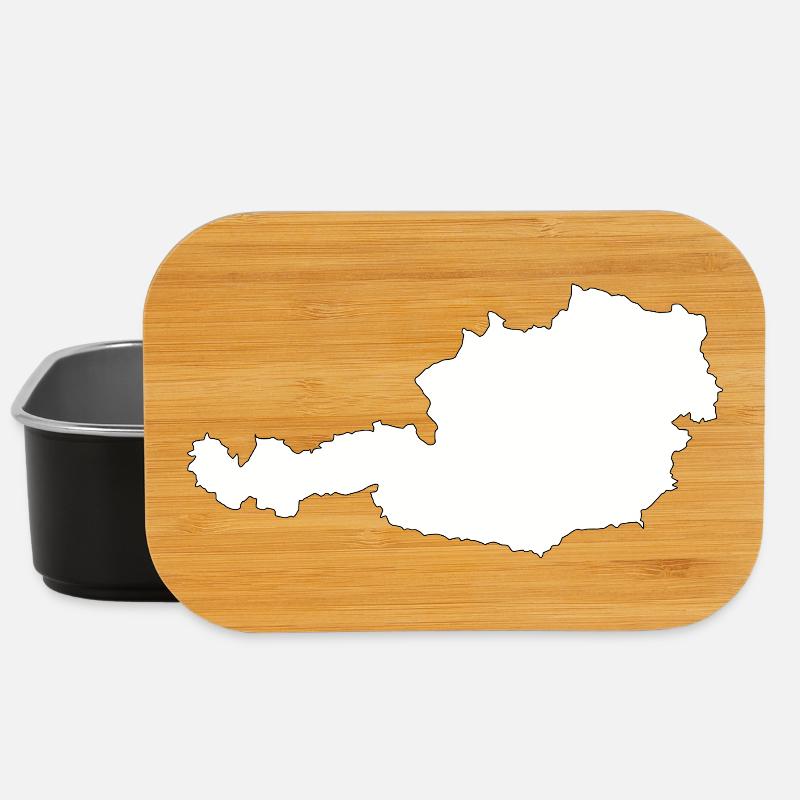 Austria Contour design on textiles - Lunch Box - black