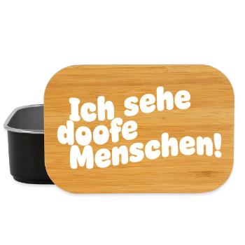 Ich sehe doofe Menschen - Lunch Box - Schwarz - Vorne