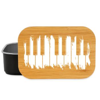 Grunge-Klavier-Tasten - Lunch Box - Schwarz - Vorne