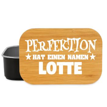 Lettrage Perfection Lotte - Boîte à goûter - noir - Devant