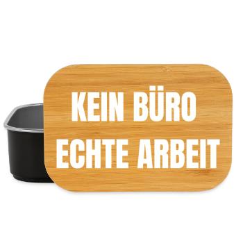 No Office Real Work | Craft Shirt - Lunch Box - black - Front