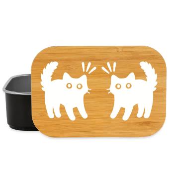 Katzen Paar - Lunch Box - Schwarz - Vorne