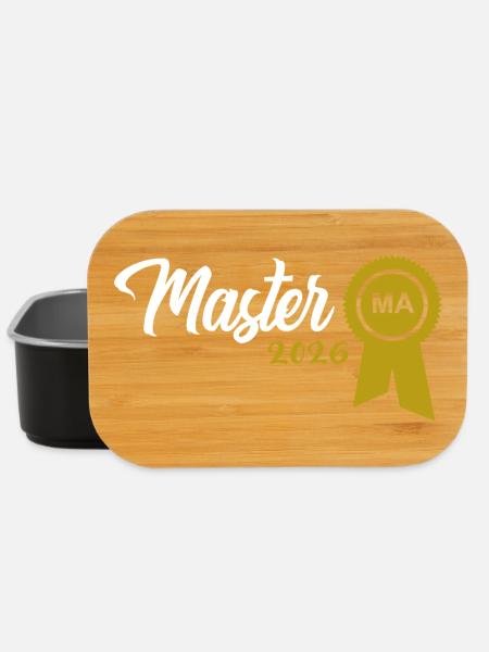 Master bestanden 2026 Promotion Sponsion - Lunch Box - Schwarz