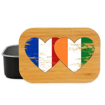 Drapeau de la France Côte d’Ivoire Cœur utilisé - Boîte à goûter - noir - Devant
