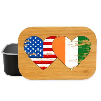 Drapeau américain de Côte d’Ivoire Cœur utilisé - Boîte à goûter - noir - Devant