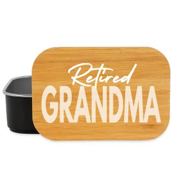 grand-mère à la retraite - Boîte à goûter - noir - Devant