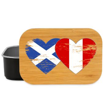 Schottland Peru Flagge Herz used - Lunch Box - Schwarz - Vorne