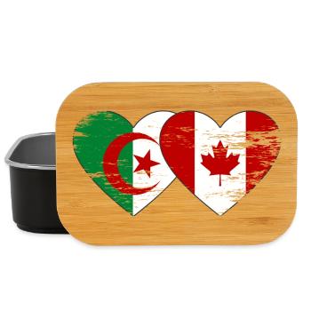 Algerien_Kanada_Flagge_Herz_used - Lunch Box - Schwarz - Vorne