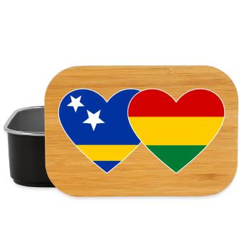 Curacao_Bolivien_Flagge_Herz - Boîte à goûter - noir - Devant