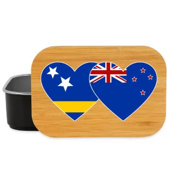 Curacao_Neuseeland_Flagge_Herz - Lunch Box - black - Front