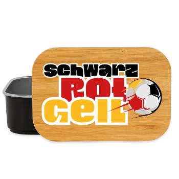 Fußball Motiv für die WM - Lunch Box - Schwarz - Vorne