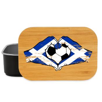 Scotland flag hands heart shape used - Lunch Box - black - Front