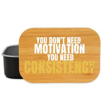 You Don’t Need Motivation You Need Consistency - Lunch Box - black - Front