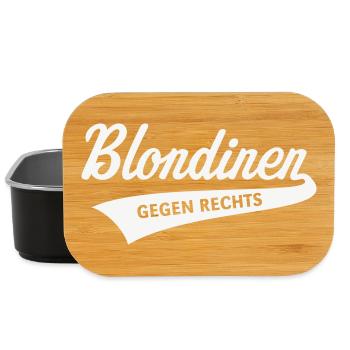 Blondinen Gegen Rechts (Blondine / Blond / White) - Lunch Box - Schwarz - Vorne