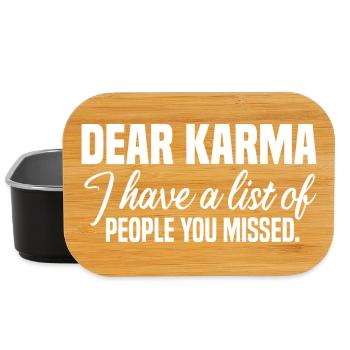 karma - Lunch Box - black - Front