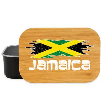 Jamaica flag - design - Lunch Box - black - Front