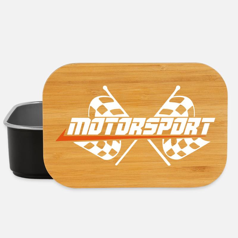 Sport automobile Drapeaux - Boîte à goûter - noir