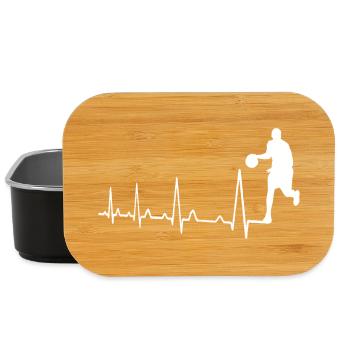 Herzschlag Basketball - Lunch Box - Schwarz - Vorne