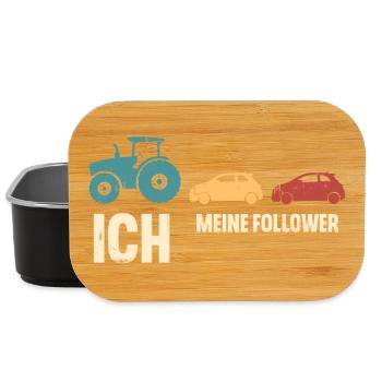 Landwirt Traktor Bauer Ich Meine Follower - Lunch Box - Schwarz - Vorne