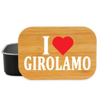 t-shirt J’adore Girolamo idée cadeau t-shirt - Boîte à goûter - noir - Devant