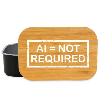 AI = not required (white) - Lunch Box - Schwarz - Vorne