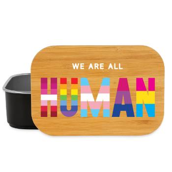Mois de la fierté LGBT - Nous sommes tous humains - Boîte à goûter - noir - Devant