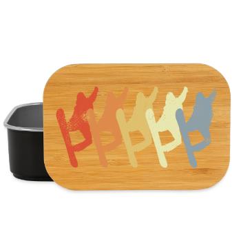 Vintage Snowboarder - Lunch Box - Schwarz - Vorne