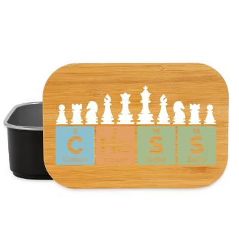 retro Schach Periodensystem coole Sprüche vintage - Lunch Box - Schwarz - Vorne