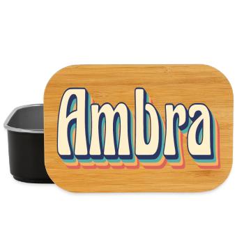 Vintage rétro ambre T-Shirt T-Shirt idée cadeau - Boîte à goûter - noir - Devant